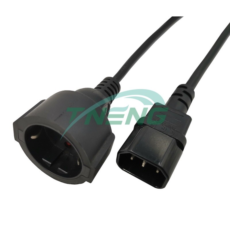 Adapter cable Schuko Female to C14 Adapter cable Schuko Female to C14