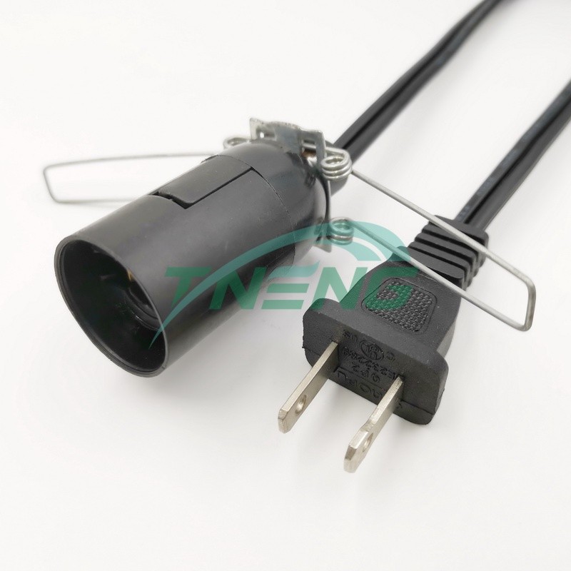 NEMA1-15 Plug to E14 Lampholder with switch Power cable NEMA1-15 Plug to E14 Lampholder with switch Power cable