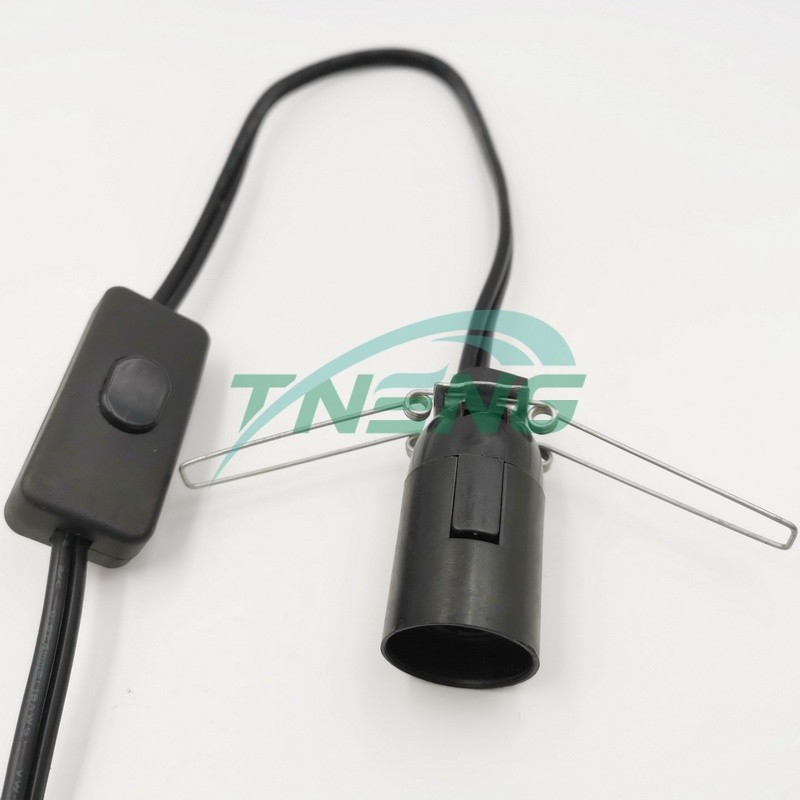 NEMA1-15 Plug to E14 Lampholder with switch Power cable NEMA1-15 Plug to E14 Lampholder with switch Power cable